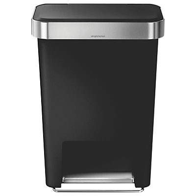 simplehuman Liner Pocket Pedal Bin, 45L Black simplehuman Liner Pocket Pedal Bin, 45L Black